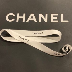 Chanel white ribbon